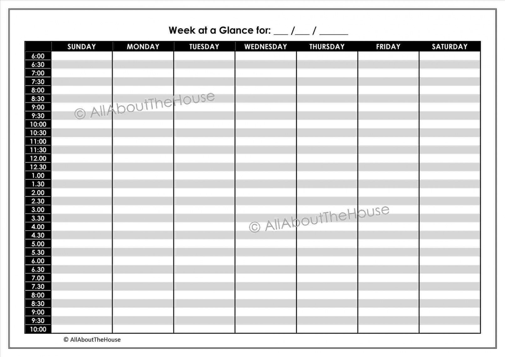 free printable daily calendar 15 minute increments | month