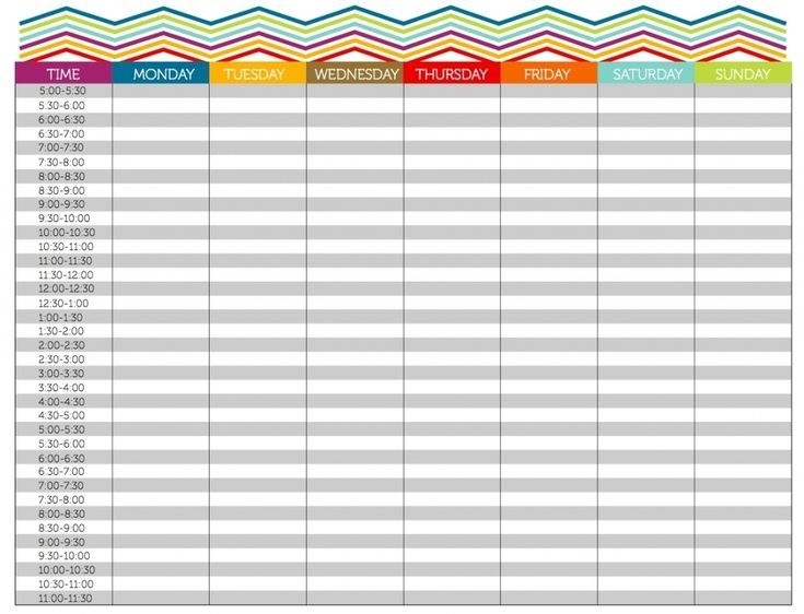 free printable daily calendar 15 minute increments