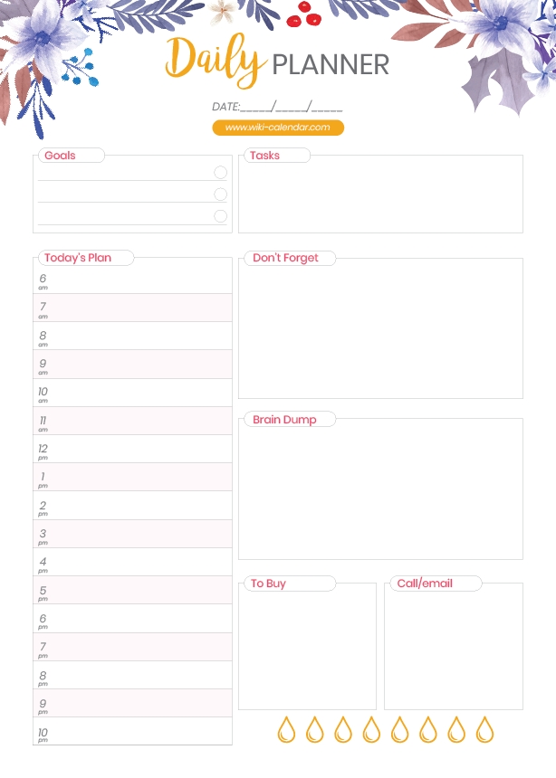 free printable daily planner for 2021 templates