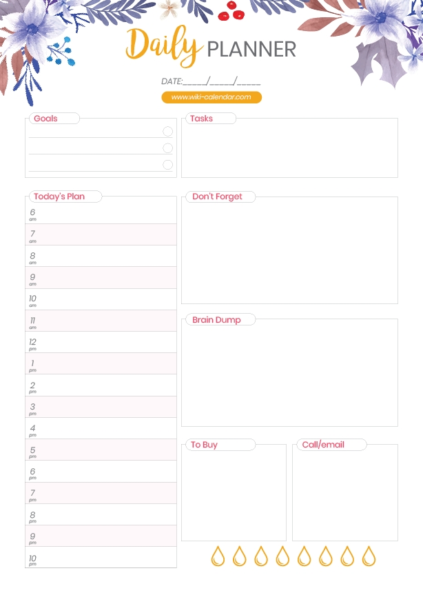 Free Printable Daily Planner For 2021 Templates