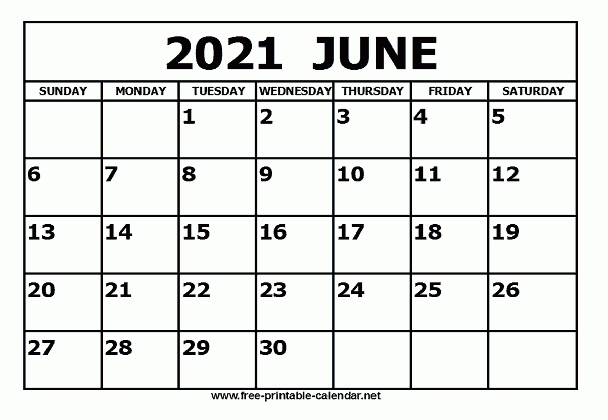 free printable june 2021 calendar