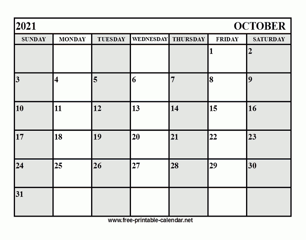 free printable october 2021 calendar