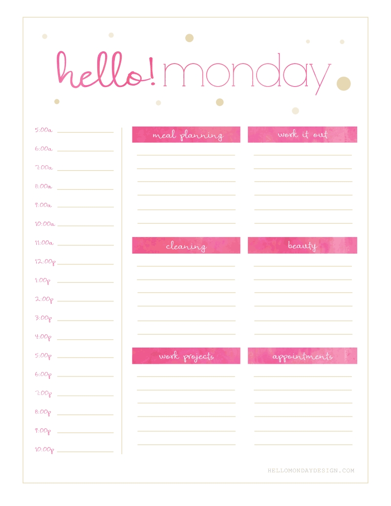 freebie friday // calendar &amp; planner | planner printables free