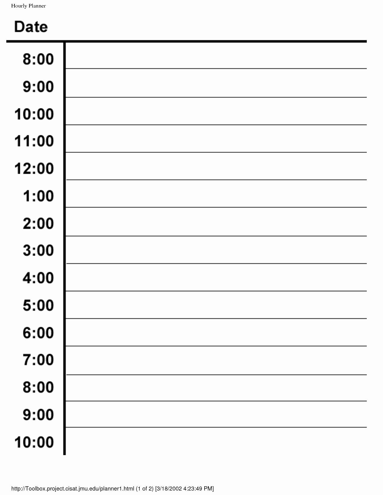 Fresh Weekly Hourly Schedule Template In 2020 | Hourly