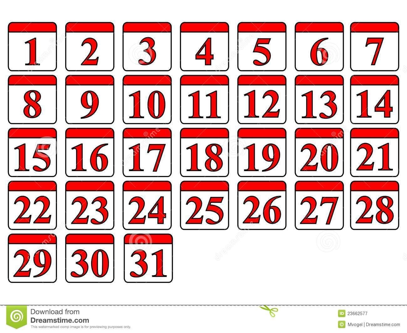 Generic Calendar Stock Vector Illustration Of Date