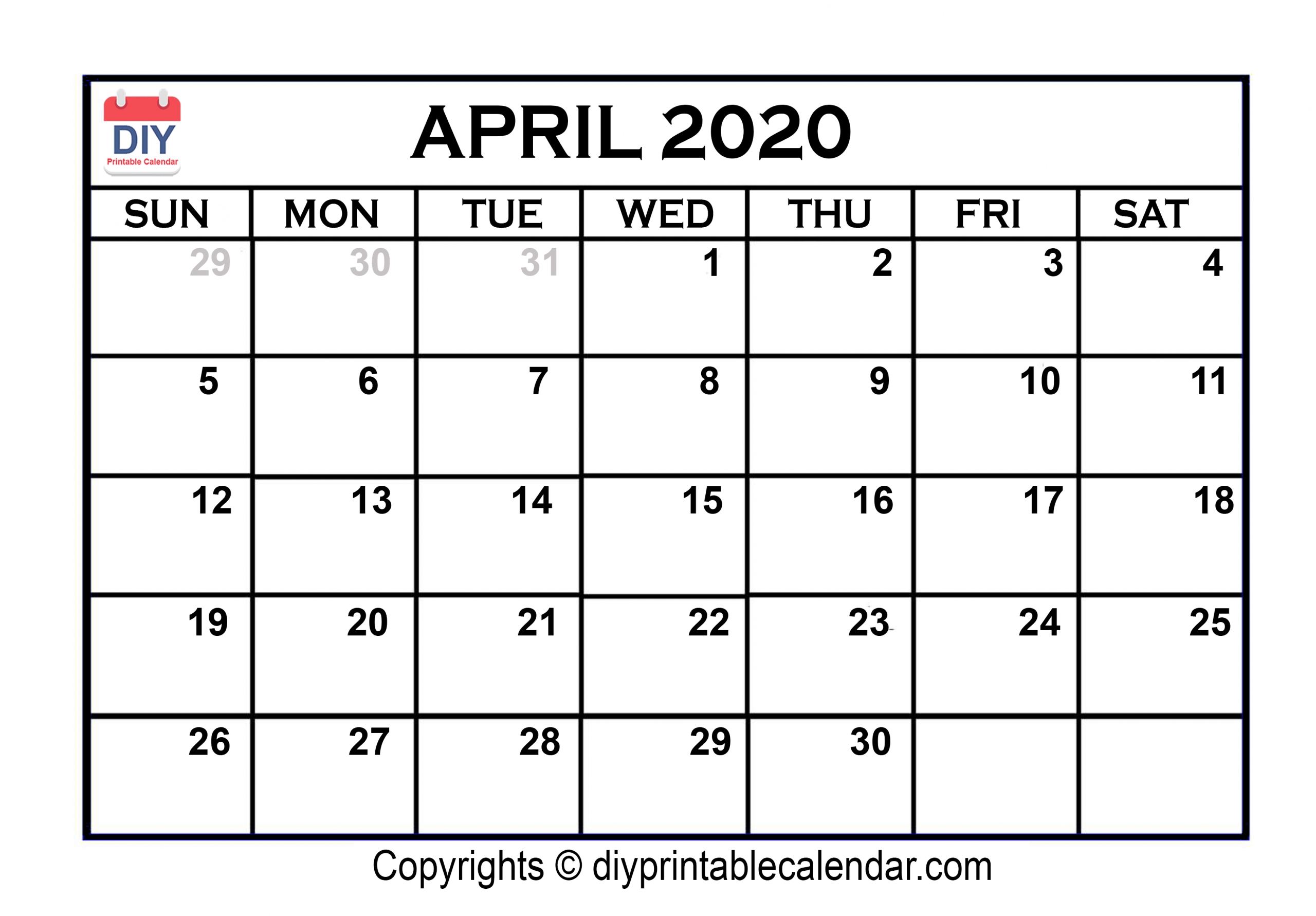 Get Calendar 2020 That Can Be Edited | Calendar Printables