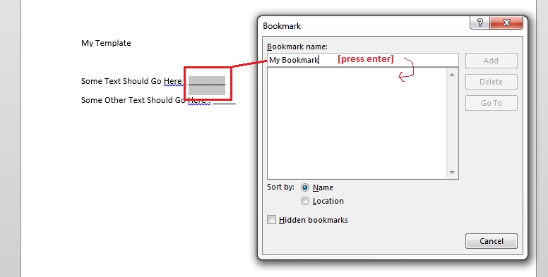 How Can I Add Text After An Id In A Word Template With