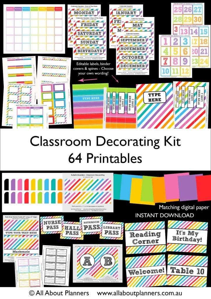 how to make teaching printables and classroom decorating