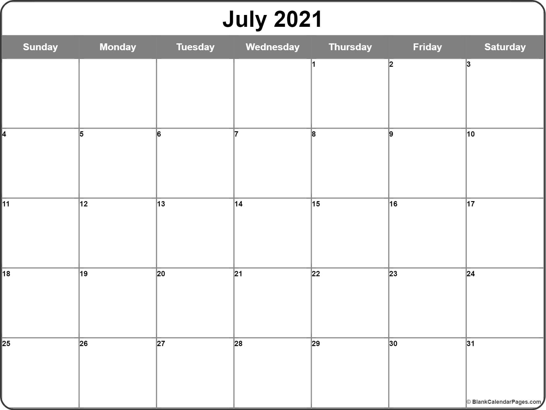 Landscape July 2021 Printable Calendar Example Calend - vrogue.co