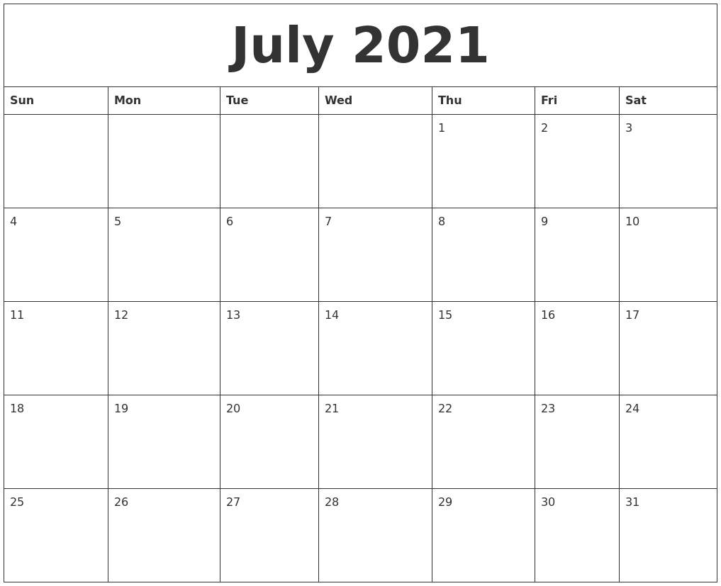 july 2021 printable calendar pages