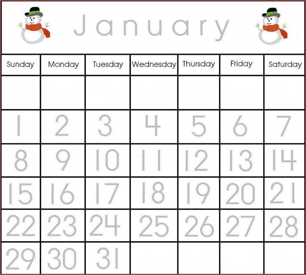 Large Printable Calendar Numbers 1 31 Calendar