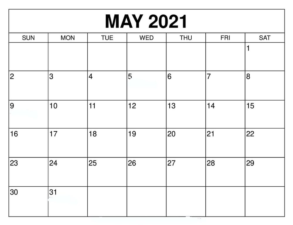 May 2021 Calendar Printable Pdf Mycalendarlabs