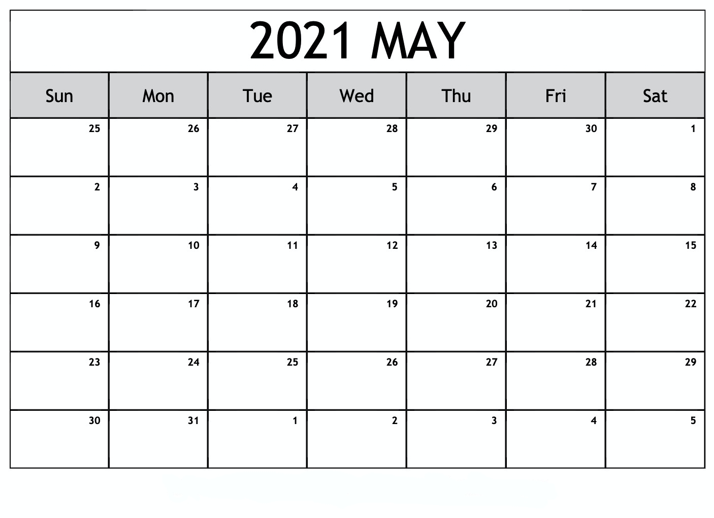 May 2021 Calendar Printable Pdf Mycalendarlabs