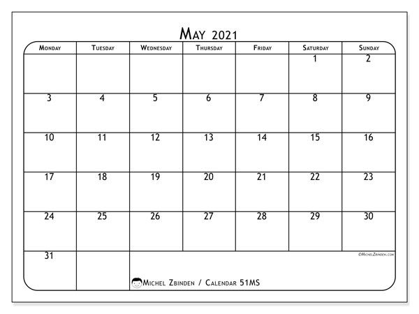 may 2021 calendars &quot;monday sunday&quot; michel zbinden en