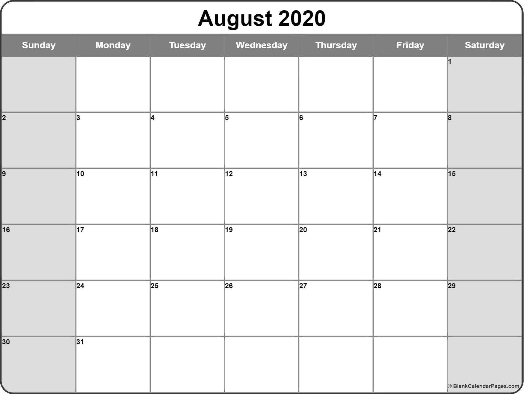 monday through friday monthly calendar | ten free