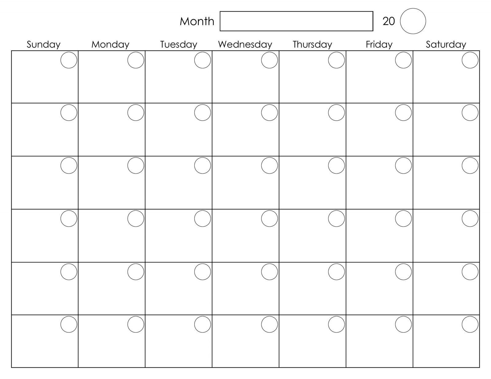 Monday To Friday Weekly Calendar | Ten Free Printable