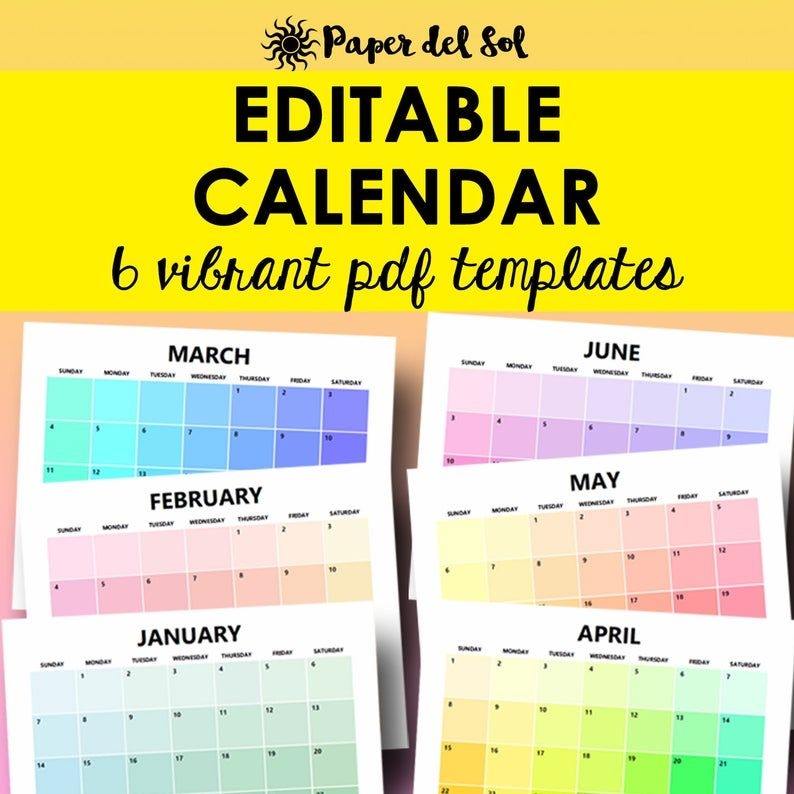 monthly calendar template editable calendar 2021 printable