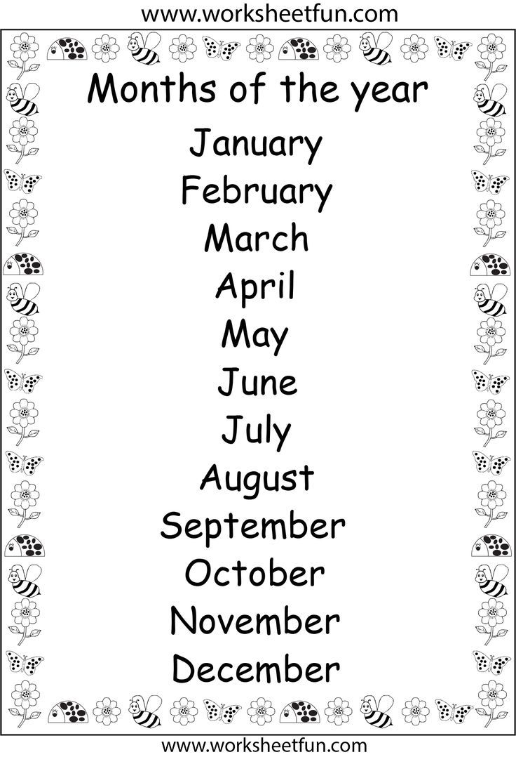 Months Of The Year | Months In A Year, Preschool