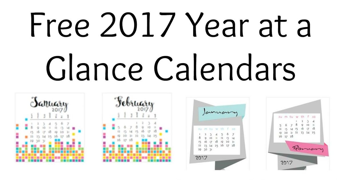 Musings Of An Average Mom: 2017 Year At A Glance Calendars