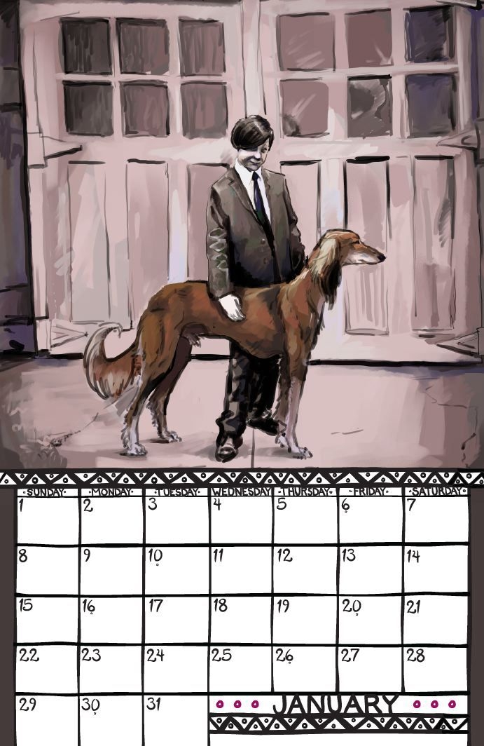 noburbs: saluki calendar 2012 a formal portrait