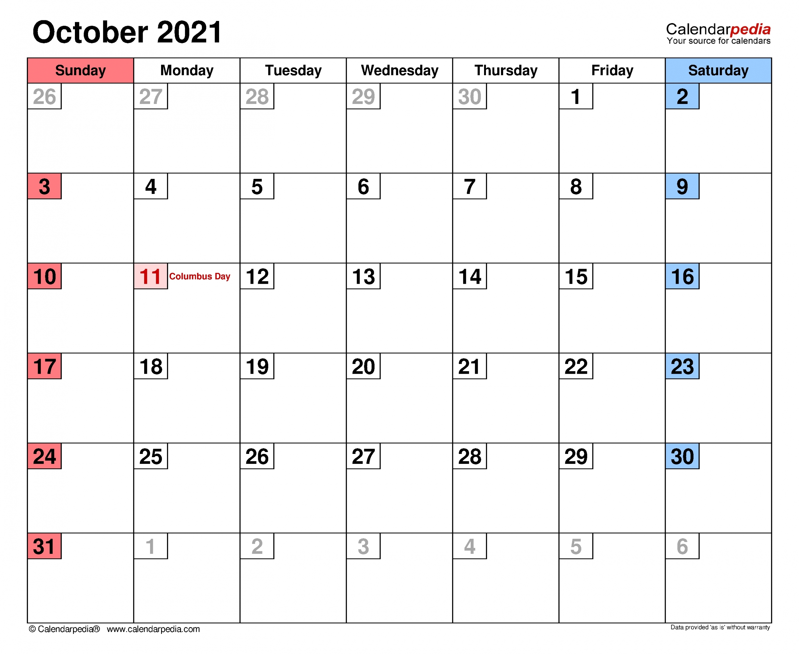 Calendar With Space For Writing Example Calendar Printable