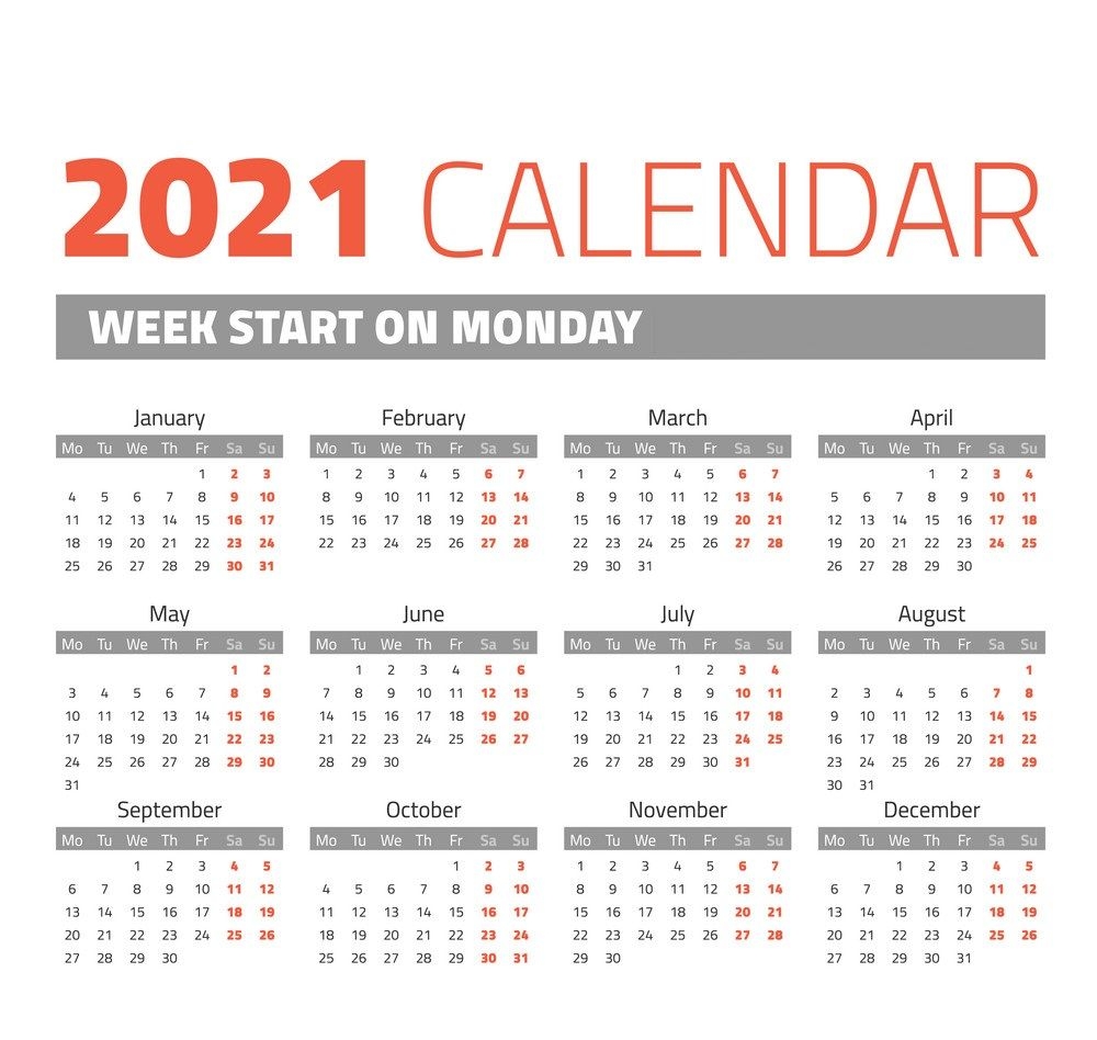 one page 2021 calendar printable | calendar 2021