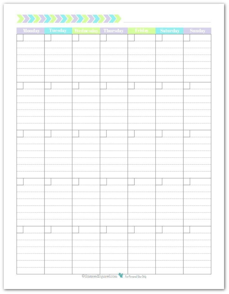 Personal Planner Free Printables | Blank Monthly