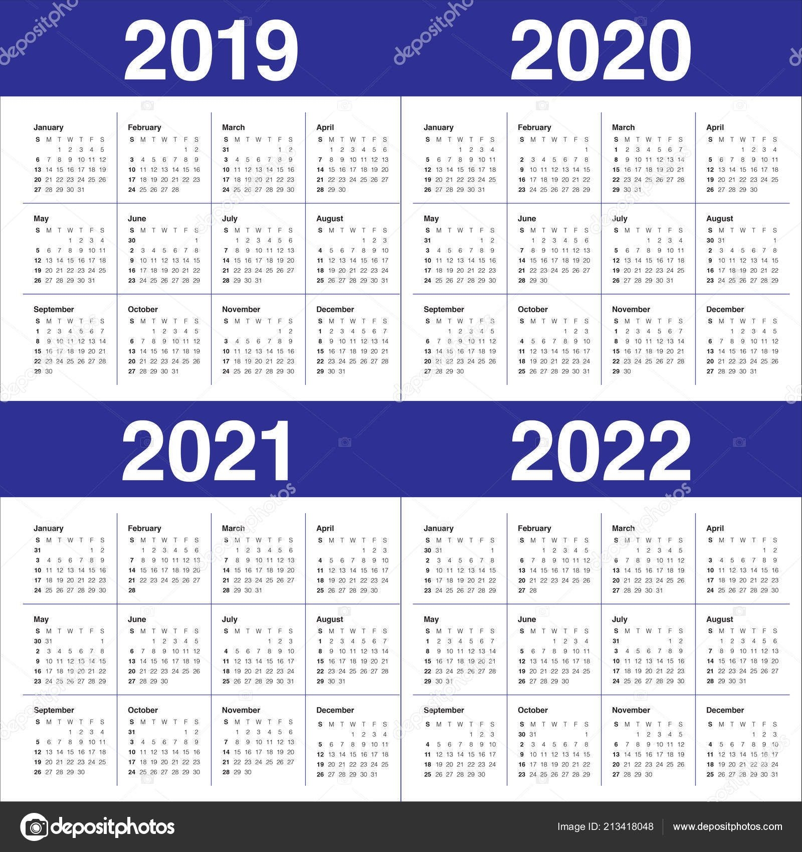 pick 2 year calendar 2020 2021 | calendar printables free