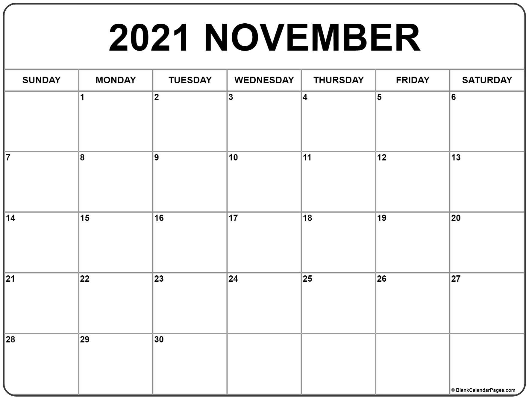 printable 2021 calendar november | 2021 printable calendars