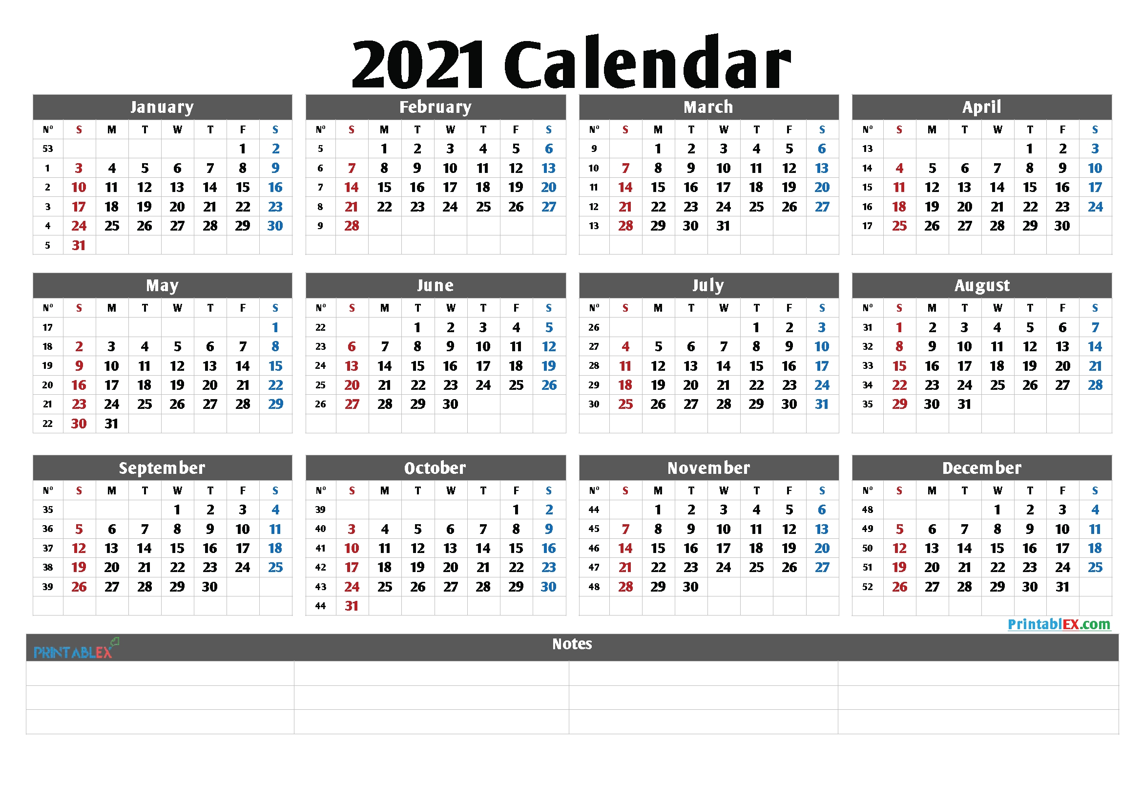 printable 2021 yearly calendar 21ytw97
