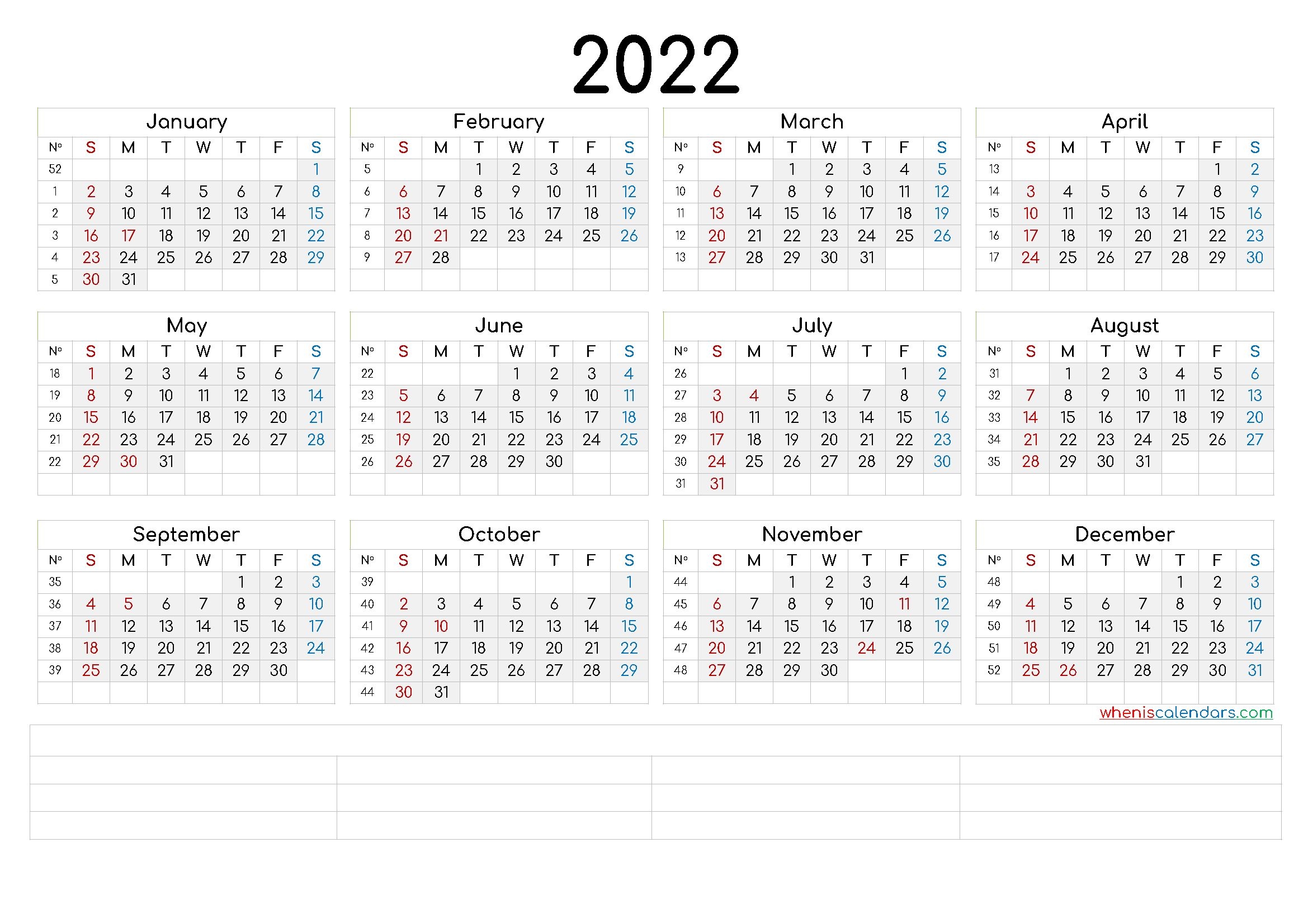Printable 2022 Calendarmonth Calendraex