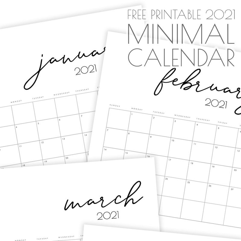 Printable 58 2021 Calendar / Diy Mini 2021 Photo