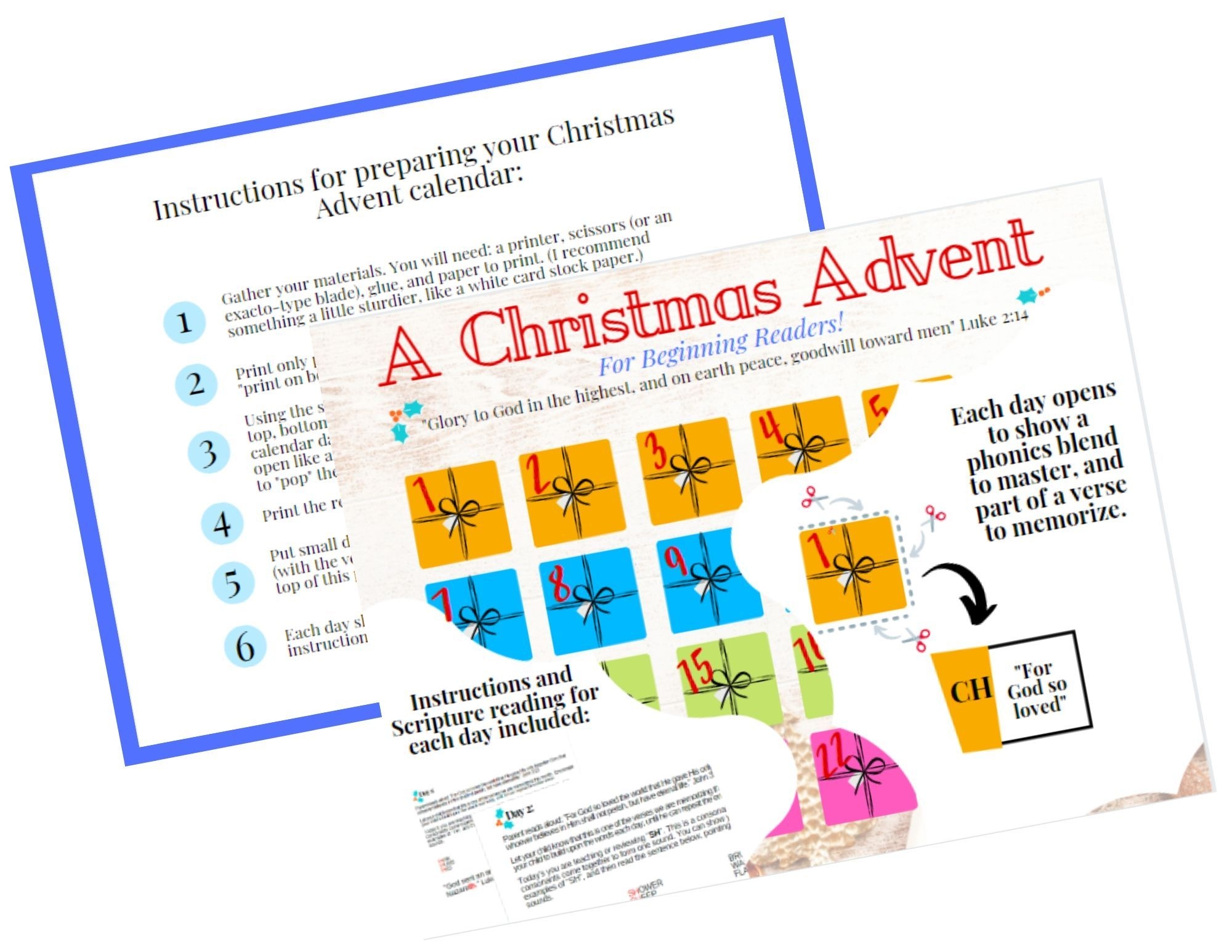 printable advent calendar 2021 easy, scripture filled