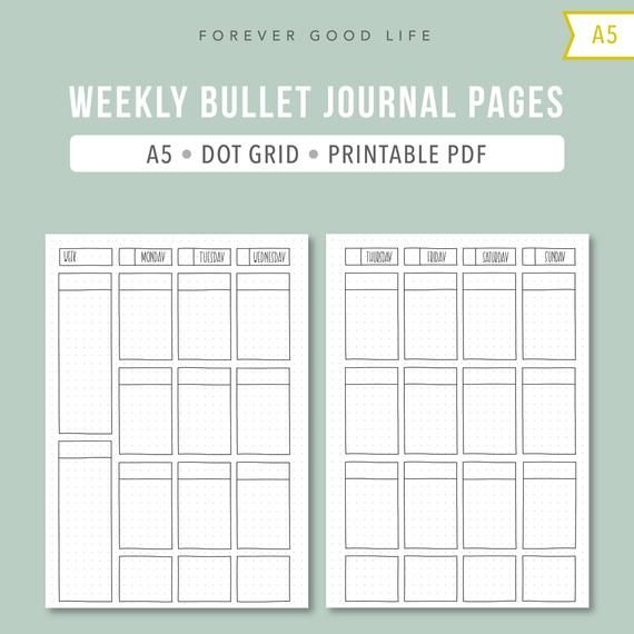 Free Calendar Printable For Bullet Journal - Example Calendar Printable