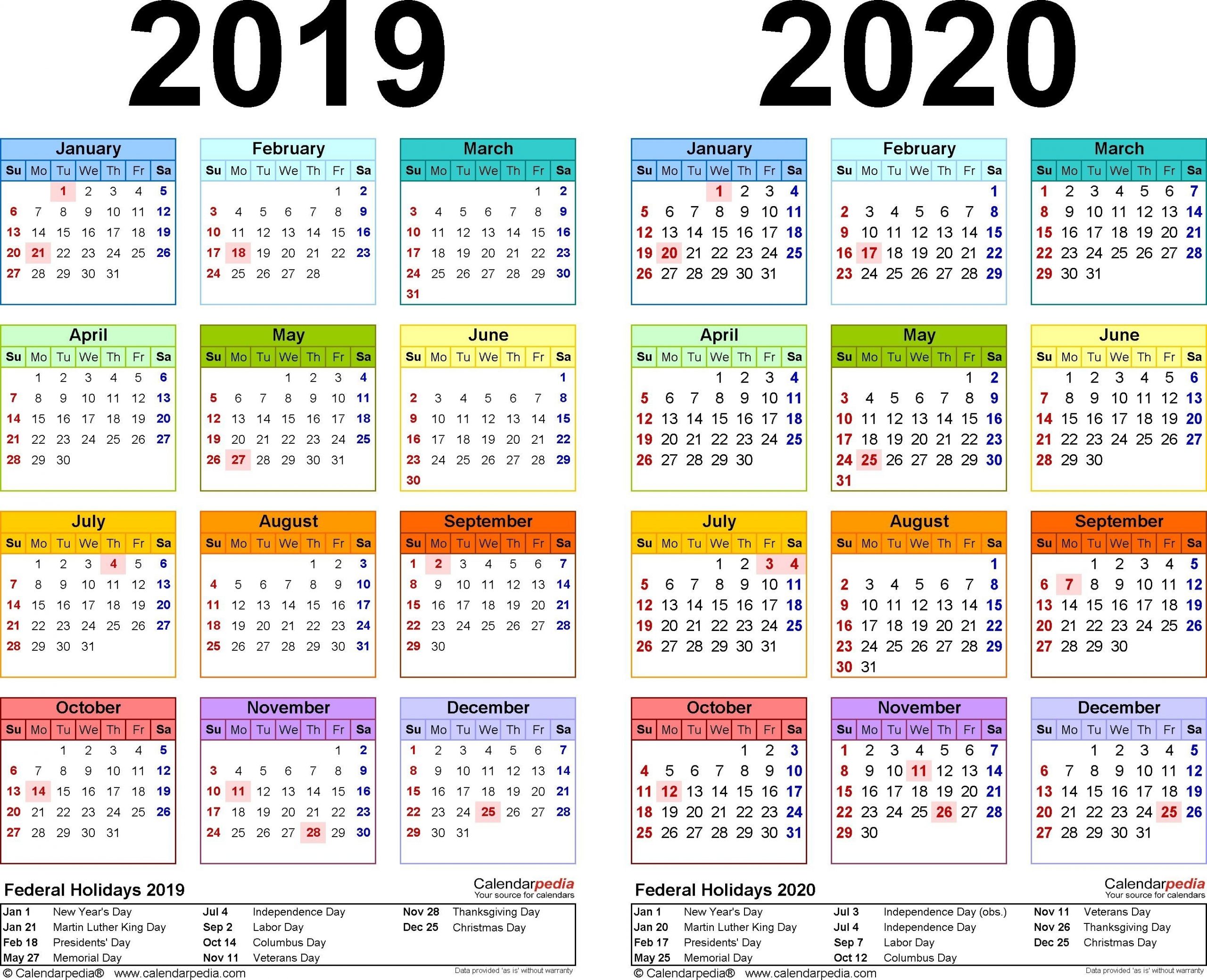 Printable Calendar 2020 That You Can Type In | Calendar