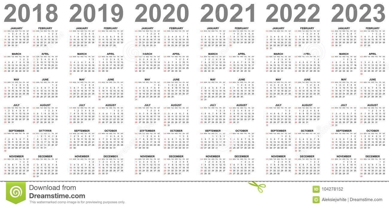 Printable Calendar For 2019/2020/2021/2022/2023 Calendar