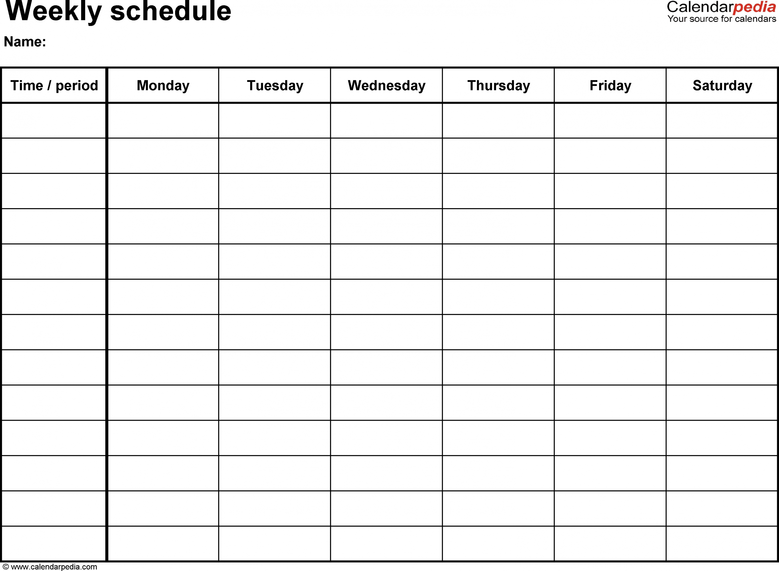 Printable Calendar Sunday Through Saturday | Ten Free