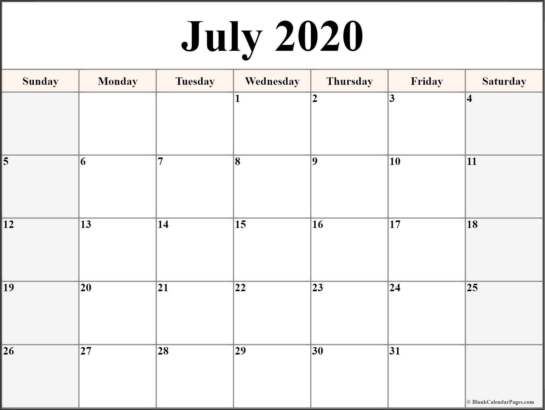 printable calendar templates 2020 in 2020 | printable