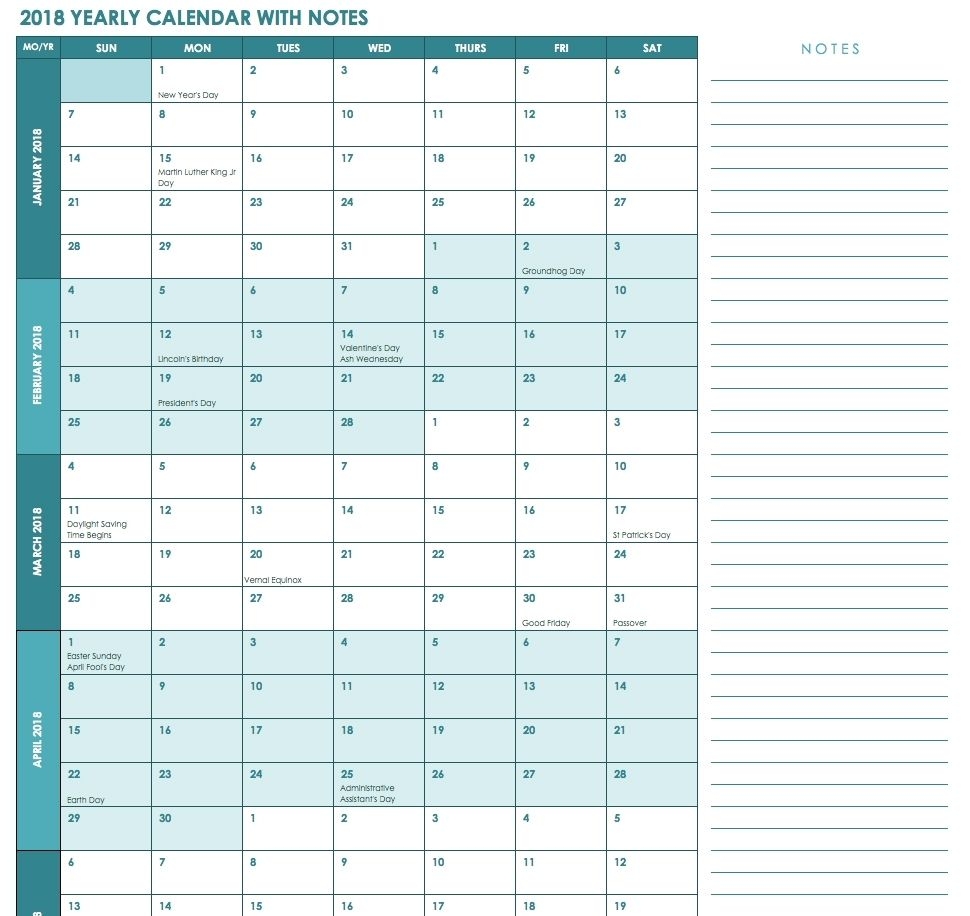 Printable Calendar Year At A Glance | Ten Free Printable