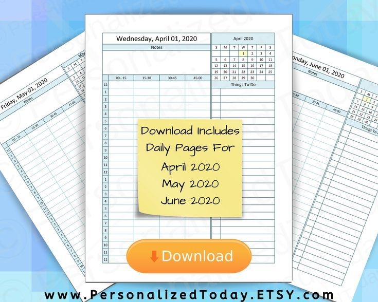 printable dated daily planners april 2020 may 2020 and