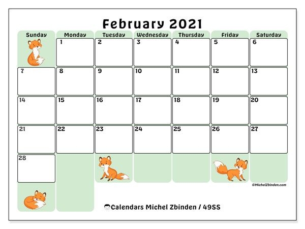 printable february 2021 &quot;49ss&quot; calendar michel zbinden en