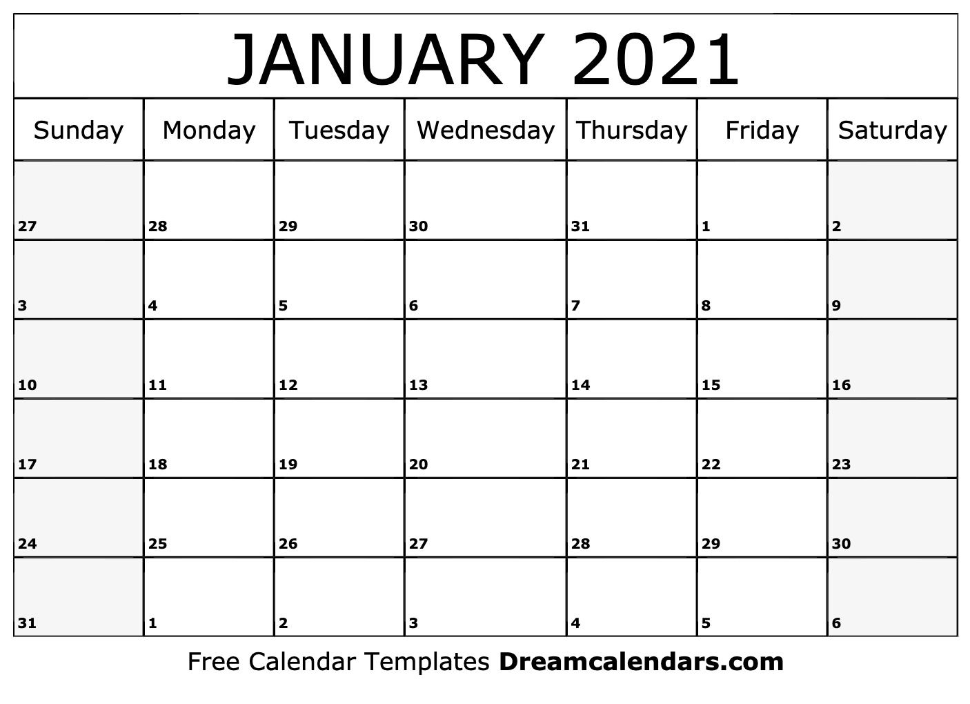 printable january 2021 calendar