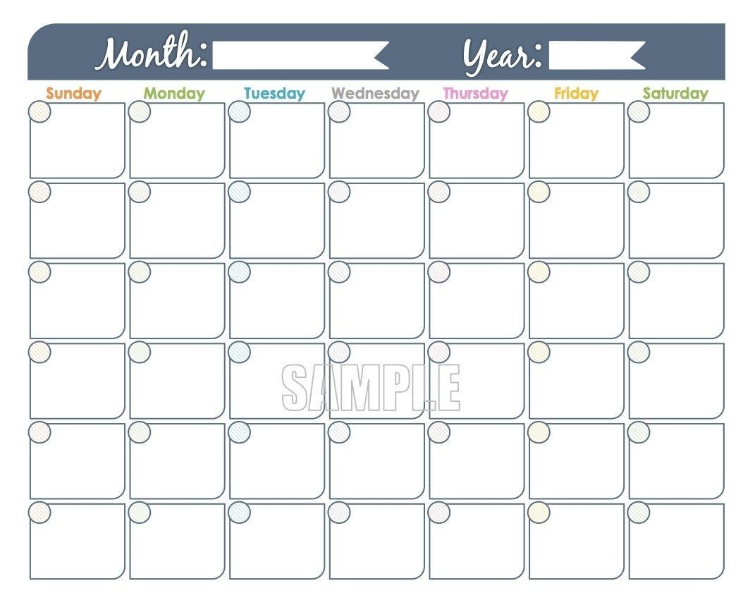 printable monthly calendar that i can edit | calendar