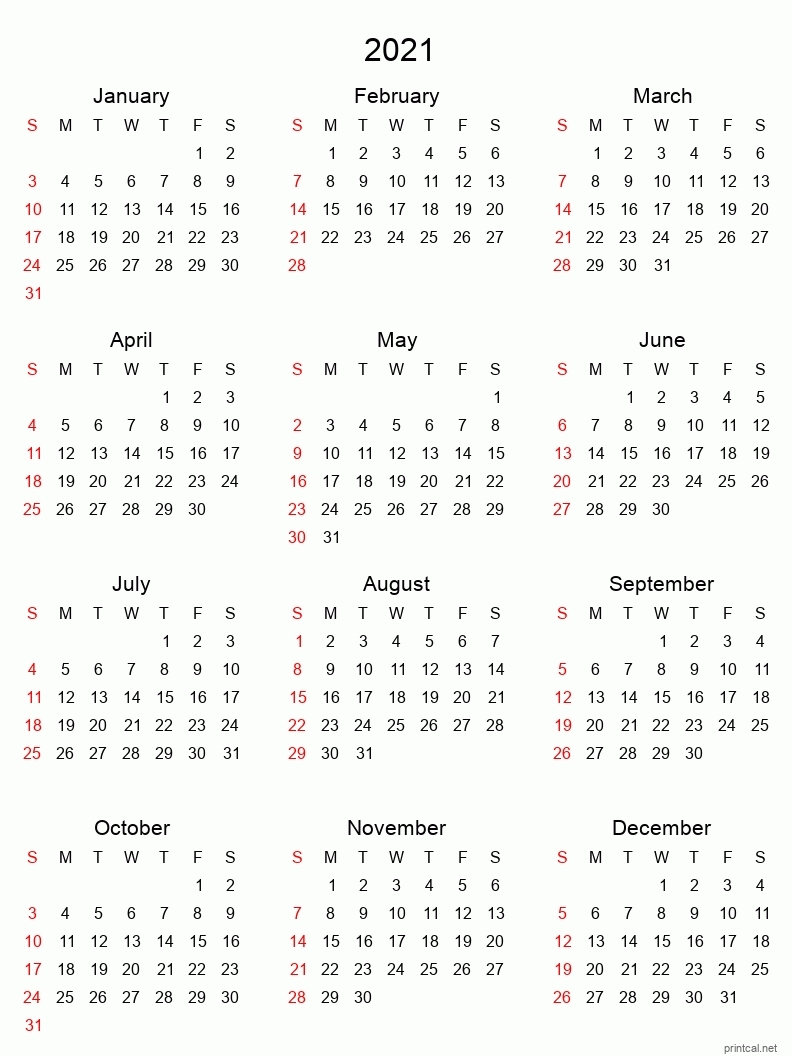 printable one page calender for 6 months july 2021 through