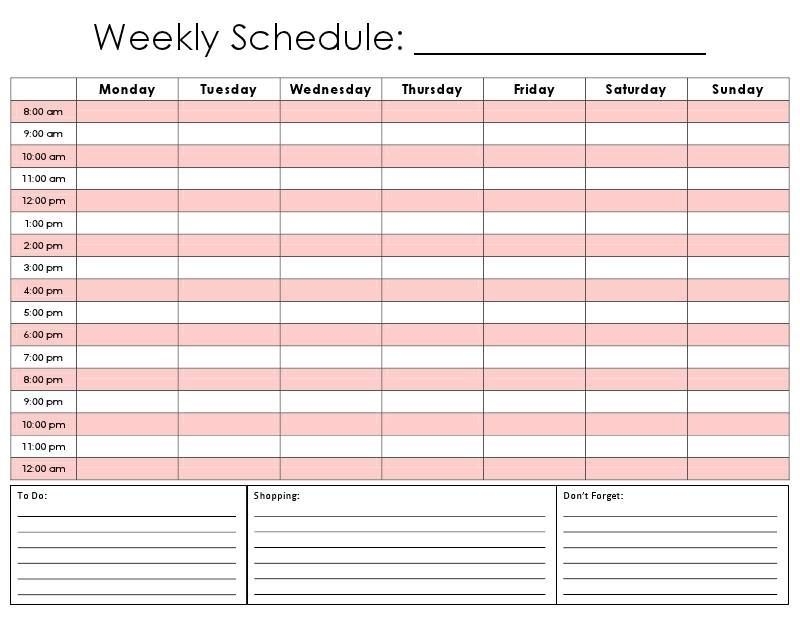 Printable Planners Half Hour Time Slots | Ten Free