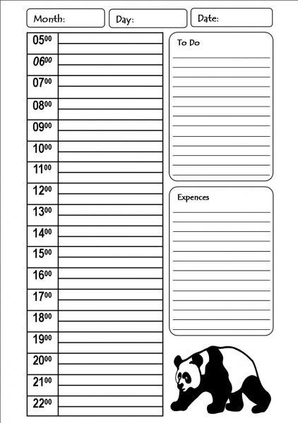 printable weekly calendar with 15 minute time slots