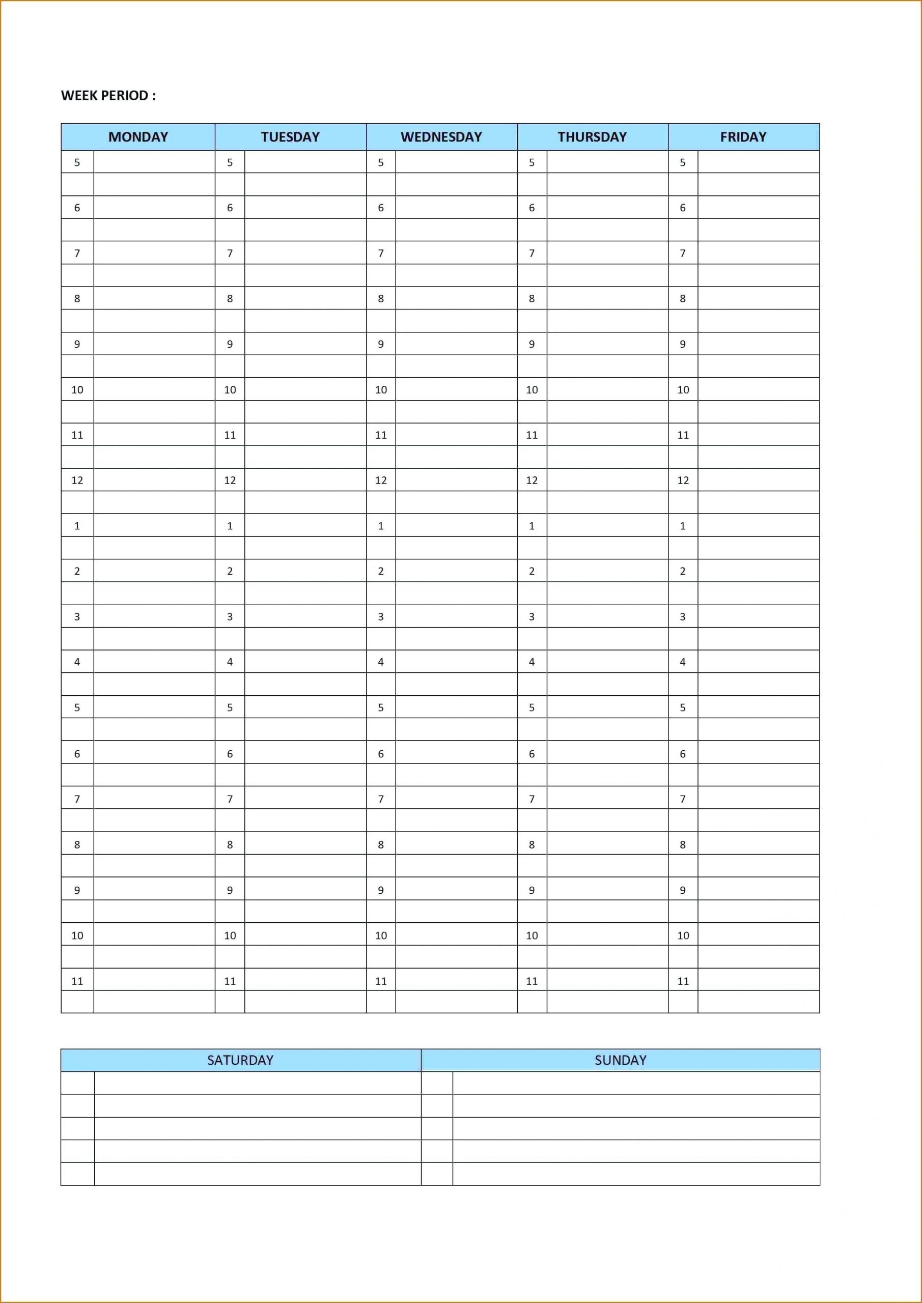 Printable Weekly Calendar With 15 Minute Time Slots