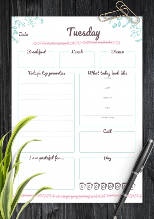 printable weekly planner templates download pdf