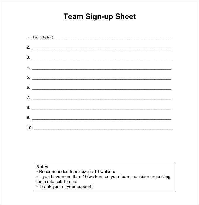 sign up sheets 58 free word, excel, pdf documents