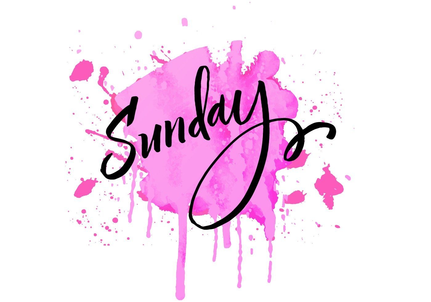 sunday lettering watercolor download free vectors